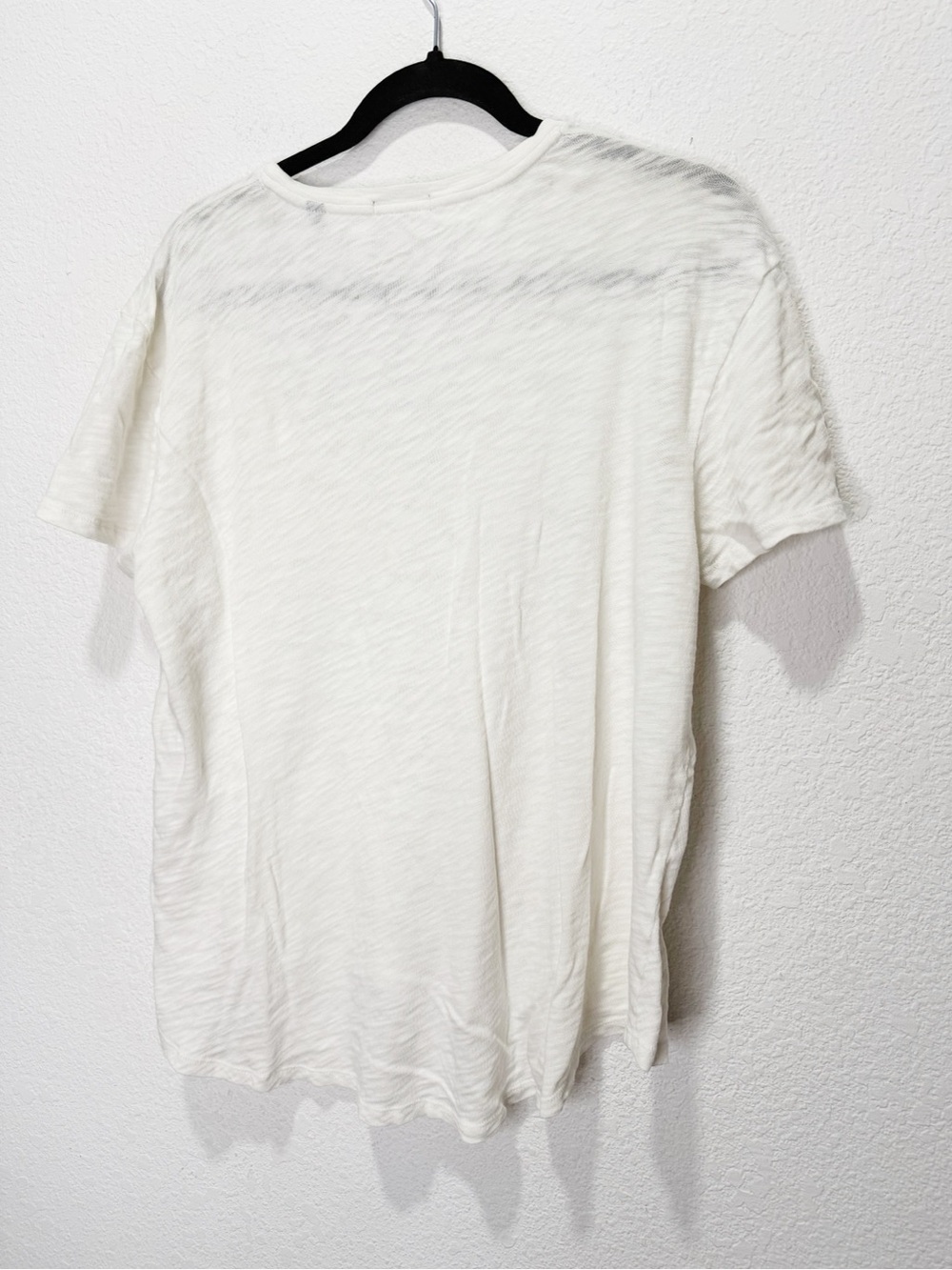 ATM Boyfriend White V-Neck Slub Knit Tee M/L - Picture 7 of 11